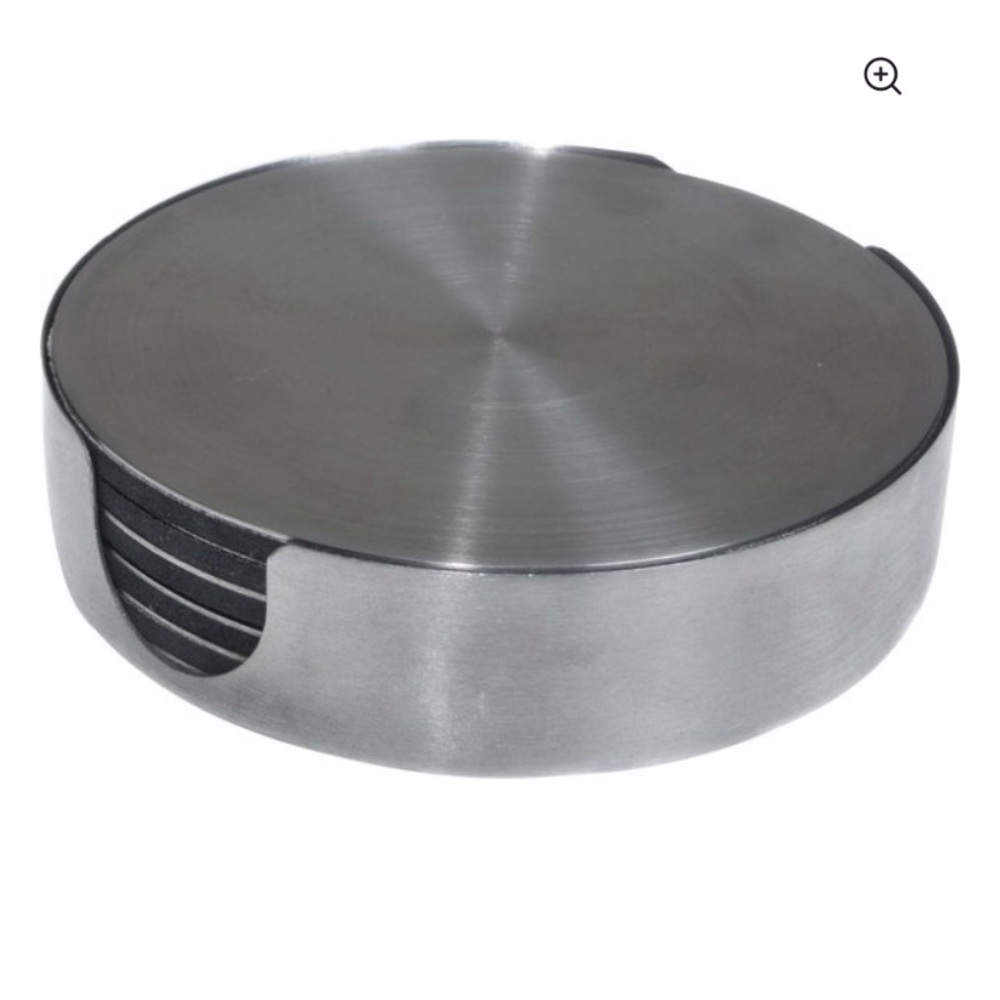 6pc Stainless Steel Coaster Set